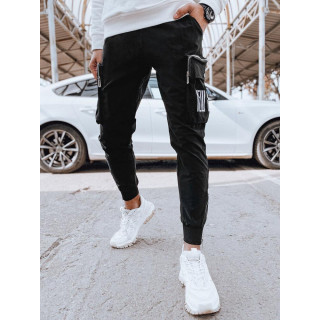 Črna moška žepnica s potiskom