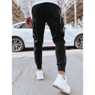 Črna moška žepnica s potiskom