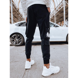 Črna moška žepnica s potiskom