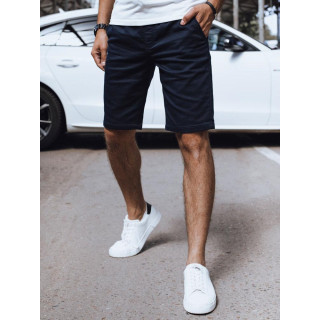 Temno modre moške kratke hlače iz blaga