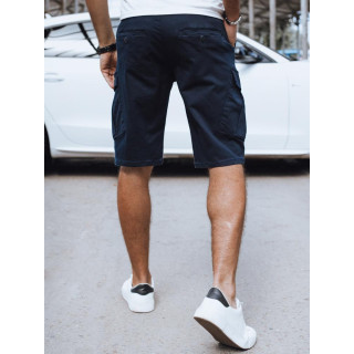 Temno modre moške kratke hlače iz blaga