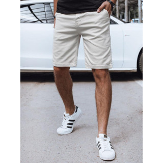 Moške kratke hlače iz blaga v svetlo sivi barvi