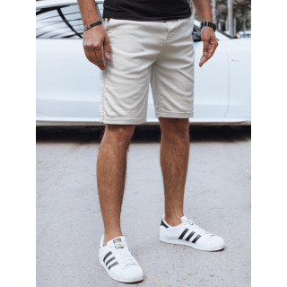 Moške kratke hlače iz blaga v svetlo sivi barvi