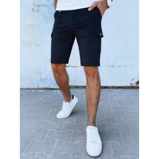 Temno modre moške kratke hlače iz blaga