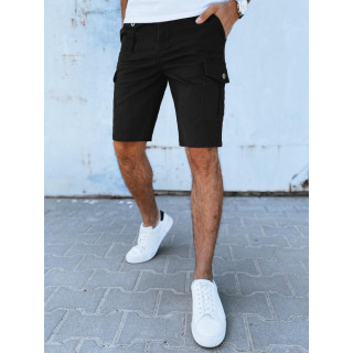 Črne moške kratke hlače iz blaga