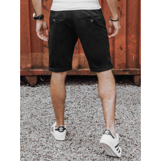 Črne moške kratke hlače iz jeansa z elastiko v pasu