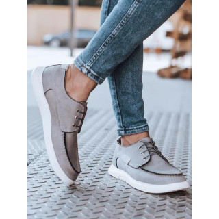 Modni moški mokasini v svetlo sivi barvi