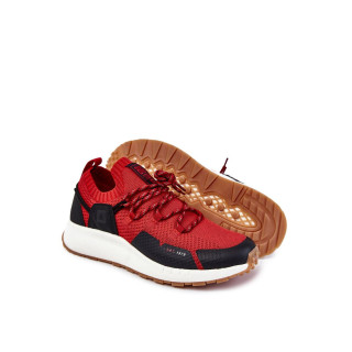 Rdeče tekstilne moške superge