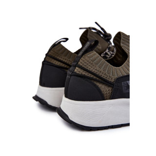 Moške tekstilne superge v kaki barvi