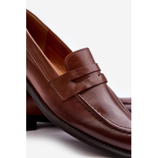 Rjavi usnjeni moški čevlji