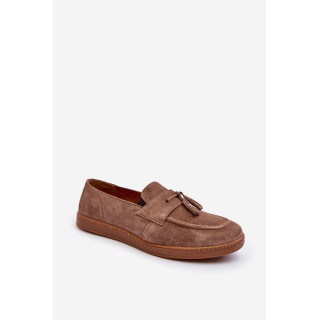 Rjavi moški gležnjarji iz semiša