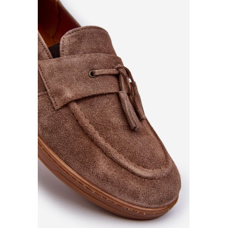 Rjavi moški gležnjarji iz semiša