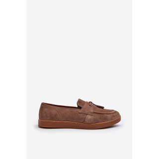 Rjavi moški gležnjarji iz semiša