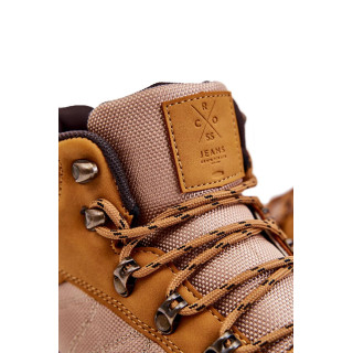 Moški treking čevlji Cross Jeans v kamelji barvi