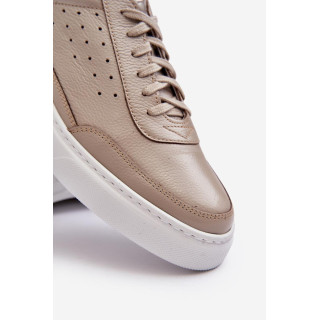 Moške usnjene superge v bež barvi