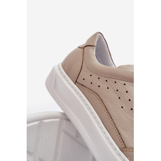 Moške usnjene superge v bež barvi