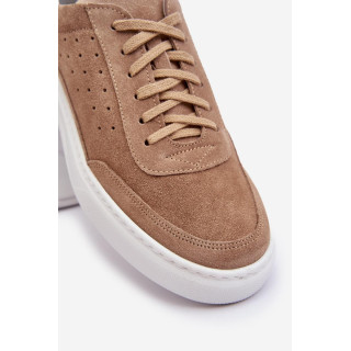 Moške superge iz semiša v bež barvi