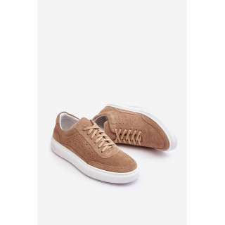 Moške superge iz semiša v bež barvi