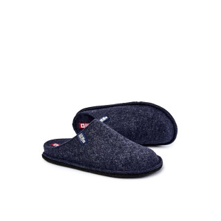 Temno modri moški copati iz filca