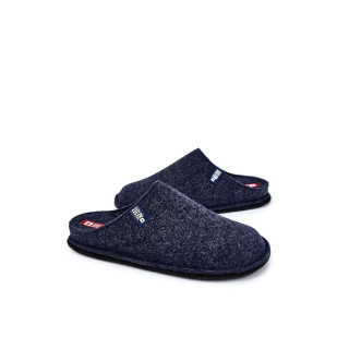 Temno modri moški copati iz filca