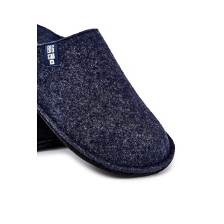 Temno modri moški copati iz filca