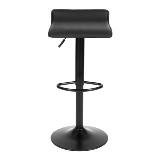 Črn vrtljiv barski stol