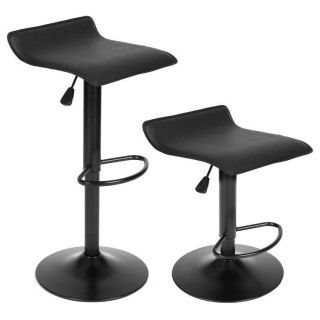 Črn vrtljiv barski stol