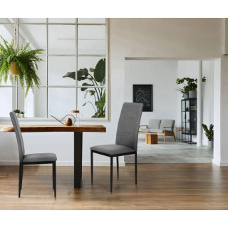 Set 4 sivih jedilnih stolov