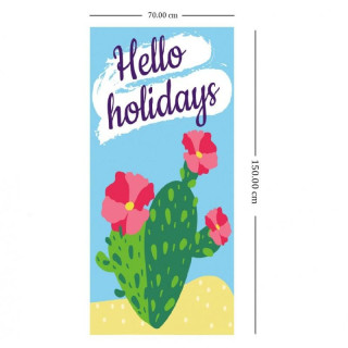 Barvita brisača za plažo s poletnim tiskom