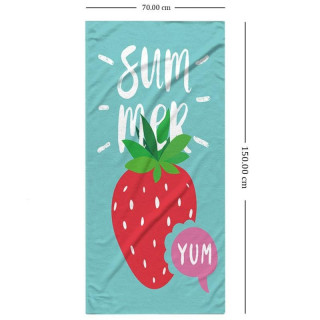 Brisača za plažo s pisanim poletnim potiskom