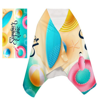 Brisača za plažo s pisanim poletnim potiskom