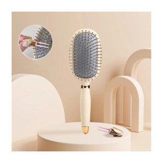 Kremna krtača za masažo las s konico