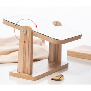 Leseno pravokotno stoječe kozmetično ogledalo