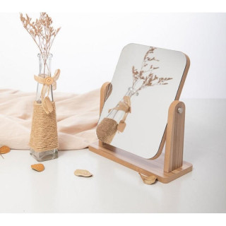 Leseno pravokotno stoječe kozmetično ogledalo