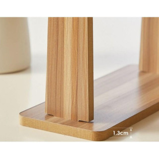 Leseno pravokotno stoječe kozmetično ogledalo