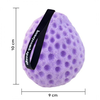Vijolična gobica za mokro umivanje in nežen piling