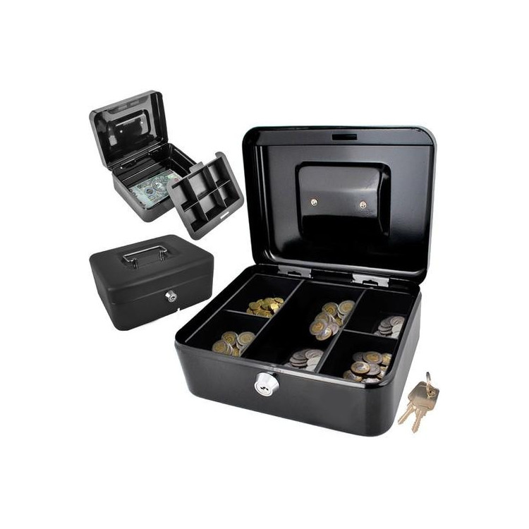 Kovinski sef v črni barvi