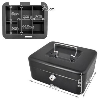 Kovinski sef v črni barvi