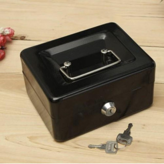 Kovinski sef v črni barvi