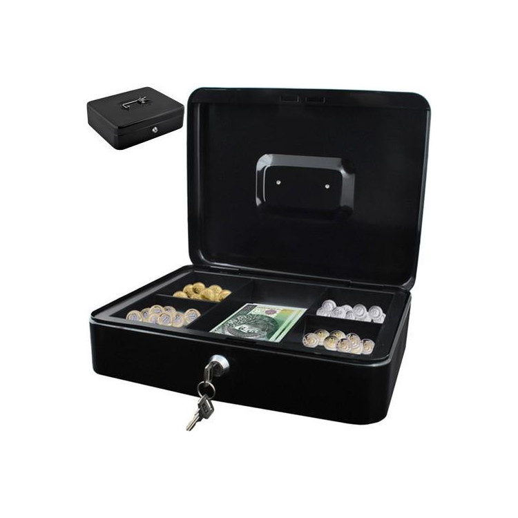 Velika črna kovinska blagajna/sef