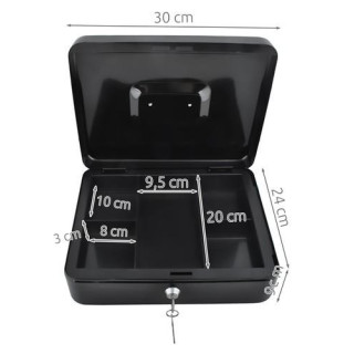 Velika črna kovinska blagajna/sef