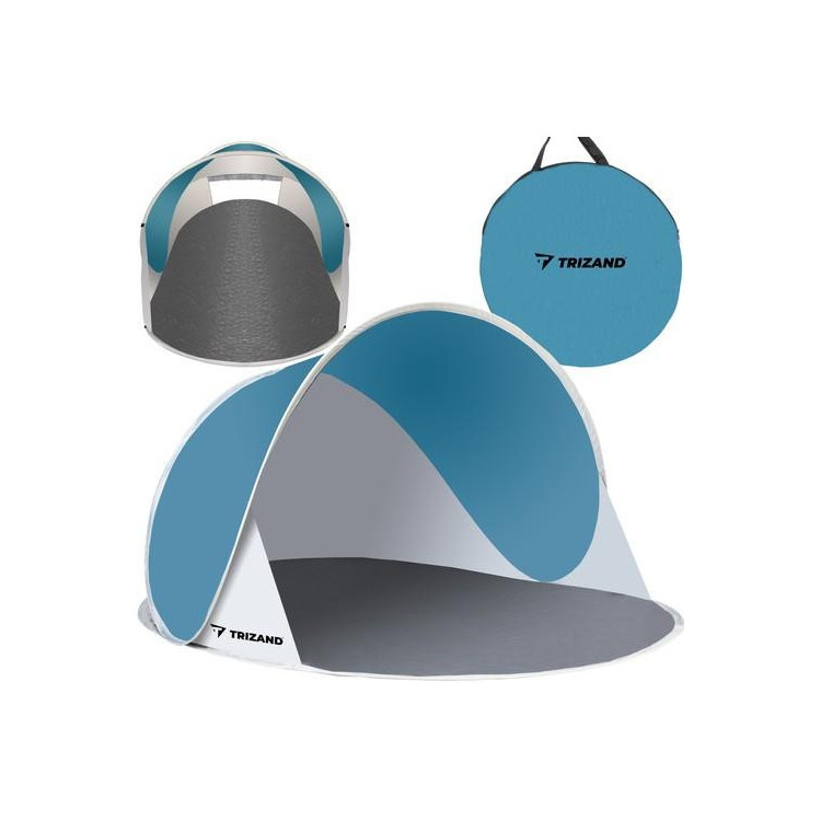 Šotor za plažo v turkizno-sivi barvi - 145x100x70cm