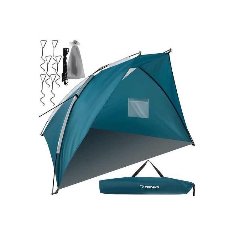 Modro-siv šotor za plažo - 220x120x120cm