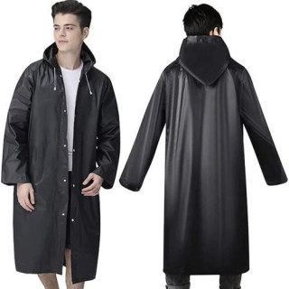 Univerzalni črni dežni plašč