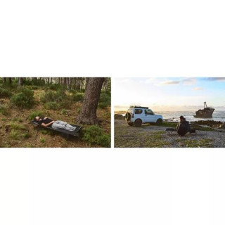 Črna zložljiva potovalna postelja