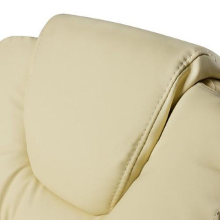 Pisarniški stol s taburejem krem barve