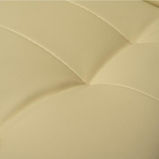 Pisarniški stol s taburejem krem barve