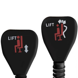 Pisarniški stol s taburejem krem barve