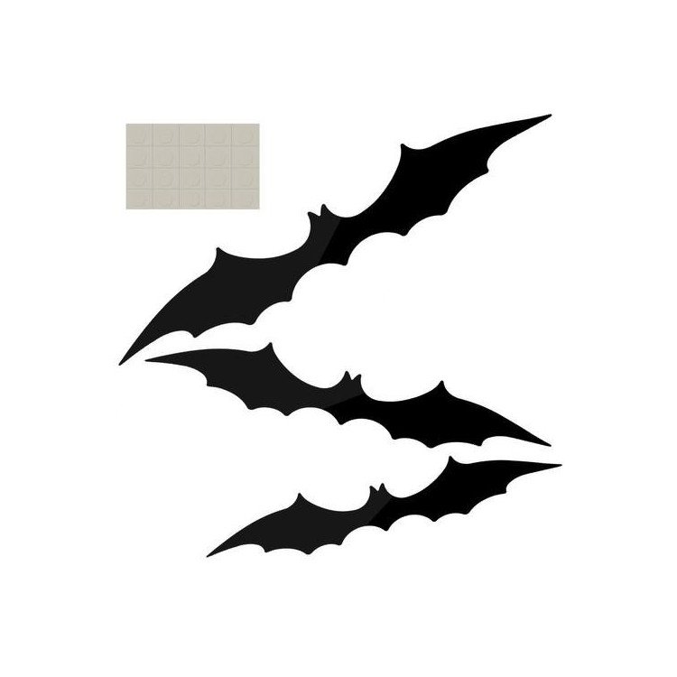 Set velikih netopirjev za noč čarovnic - 3 kom