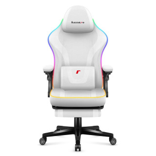 Bel gaming stol Huzaro FORCE 4.6 WHITE RGB SMART
